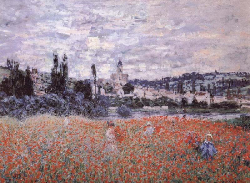 Claude Monet Poppy Field near Vetheuil France oil painting art